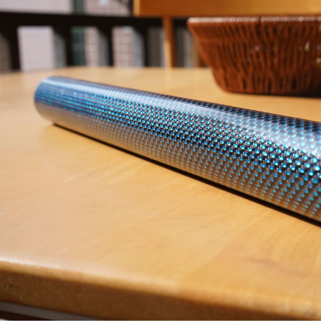 3K平纹亮光蓝色碳纤维车内饰改装防眩光轻量化碳管多种颜色可定制