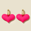 Brand summer earrings heart-shaped, universal acrylic spray paint, wide color palette, 2021 years, new collection