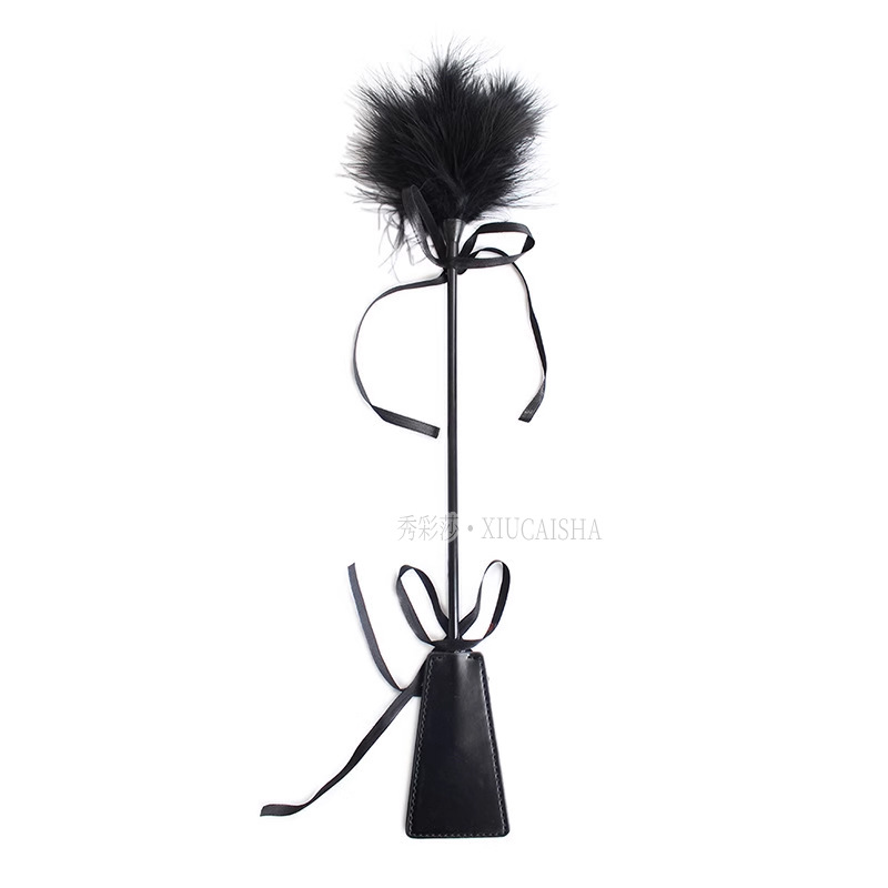 Feather Tickler Stick, Black Sensory Teasing Toy for Couples Foreplay — detail image 15