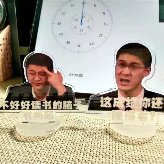 罗翔老师督促学习创意立牌搞怪站牌励志学生生日礼物桌面摆件卡通