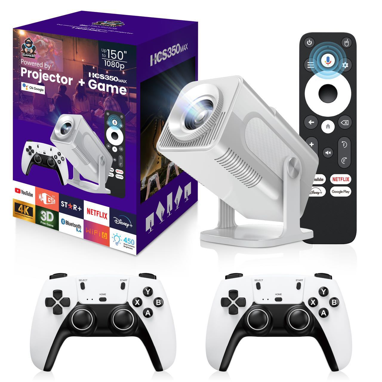 Cross-Border Hy300 Barrel Projector P30Max/Hcs350Pro/S40Max/X10Plus Gaming Projector