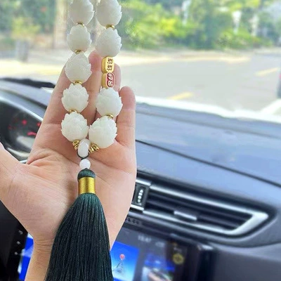 Car hanging Bodhi Security Car Interior - good-luck-single-tassel-green