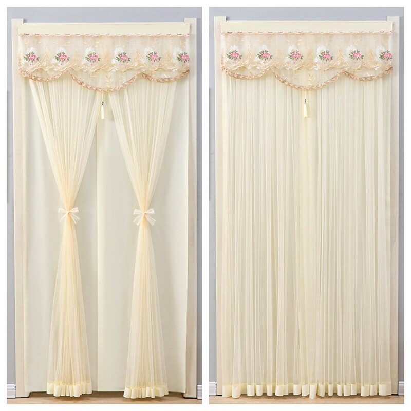 No-Drill Mosquito-Proof Door Curtain, Fabric Gauze Curtain, Bedroom Lace Door Curtain, Partition Privacy Screen Curtain, Hanging Double-Layer Curtain No-Drill Mosquito-Proof Door Curtain, Fabric Gauze Curtain, Bedroom Lace Door Curtain, Partition Privacy Screen Curtain, Hanging Double-Layer Curtain