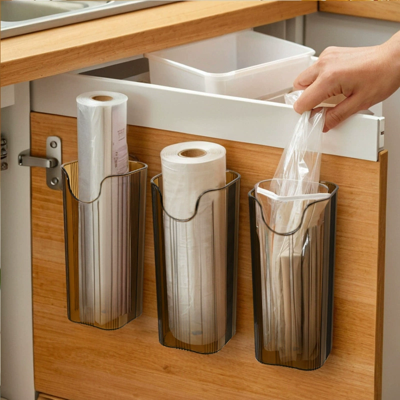 Wall-Mounted Umbrella Storage Box, PET Plastic Holder, Compact Transparent/Gray/Tea