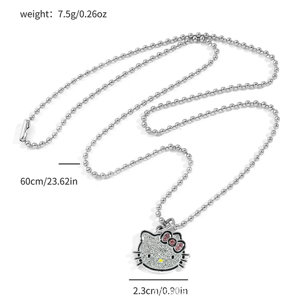 Pd0077 full drill KT cat necklace
