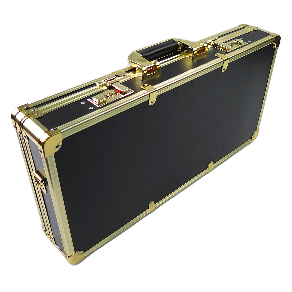 新设计批发价格铝公文包黄金旅行滚动工具剪刀理发套件与美丽