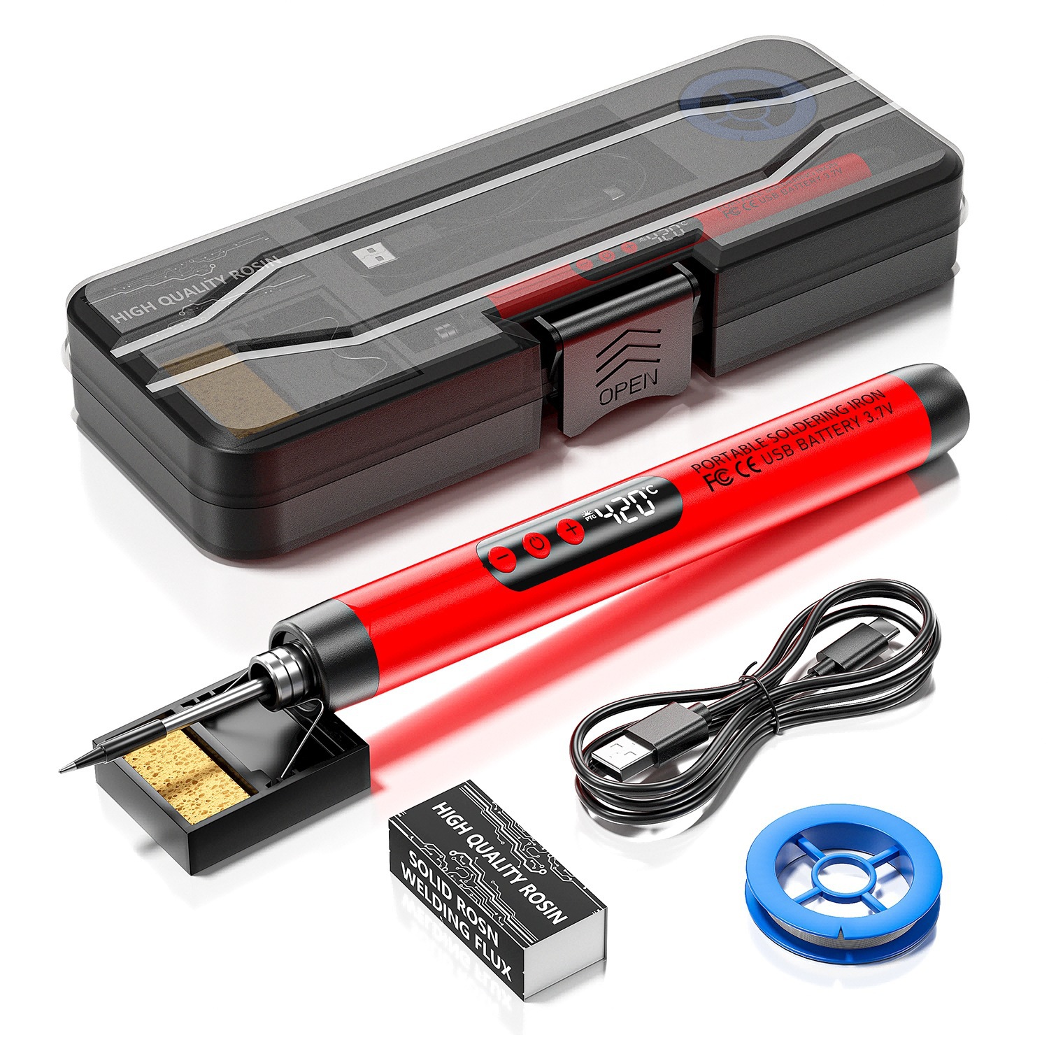 Visualización digital USB carga hierro de soldadura portátil de soldadura inalámbrica de calor interno doméstico lápiz de soldadura al por mayor sin envío Amazon