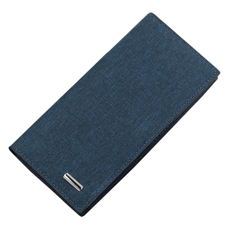 Long men's casual canvas wallet business wallet men wallet cloth wholesale foreign trade cross-border gold clip