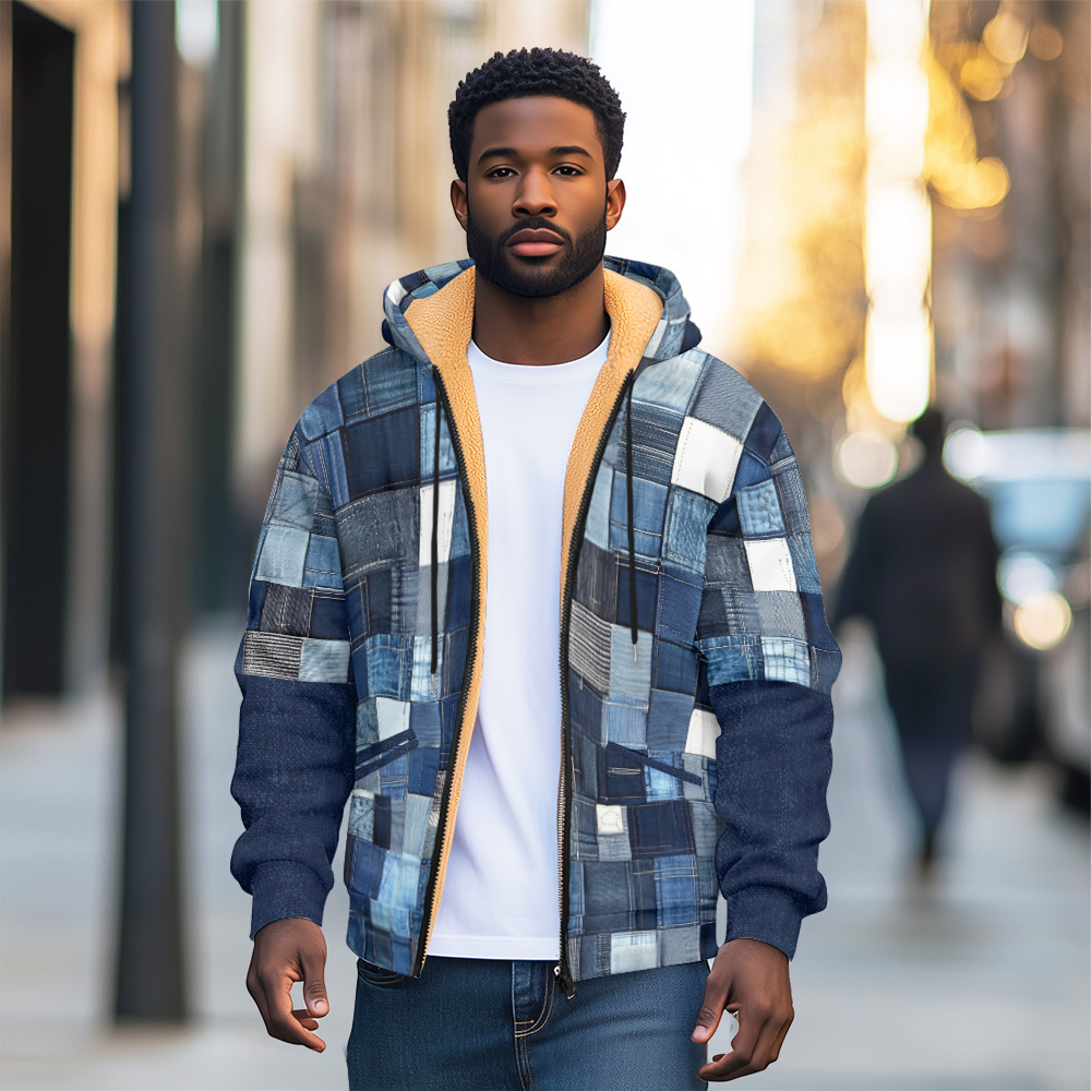 2024 otoño nuevo estilo chaqueta de manga larga a juego de colores para hombres vitalidad juvenil estilo universitario suéter con cremallera MF12