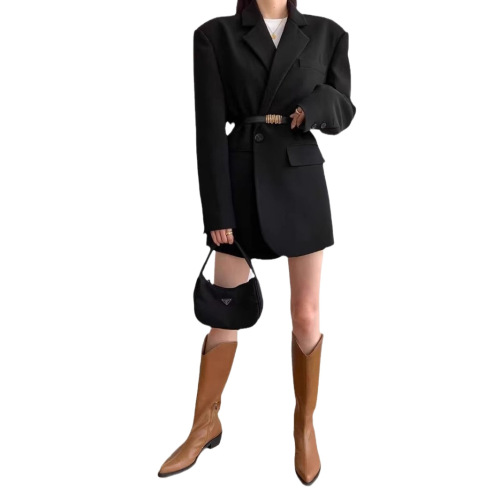 Spring and Autumn Black Stylish Fashion New Coat Business Casual Korean Version Small Women's Suit Coat