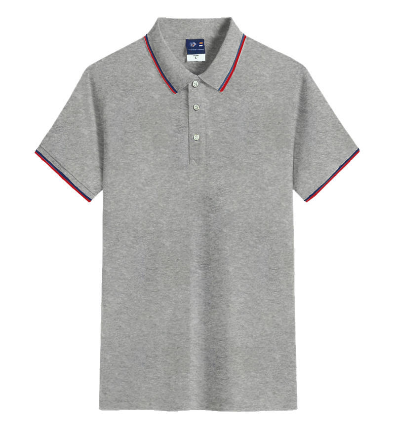 2024 nueva camisa de polo de manga corta de collar de color logotipo personalizado camisa publicitaria al por mayor ropa de trabajo camisa básica uniforme escolar