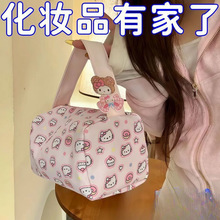 粉色收纳化妆包大容量立体可爱便携外出收纳包可爱猫洗漱手提包女