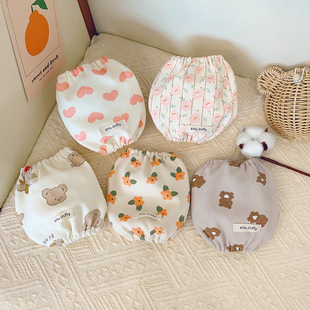 Winter Korean Style Small Floral Baby Anti-fouling Sleeve Combed Cotton Pastoral Printed Children's Sleeve Soft and Breathable