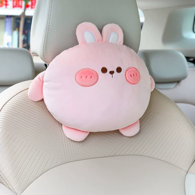 Headrest of Female Driver Pillows, Cartoon - dudu-pink-rabbit