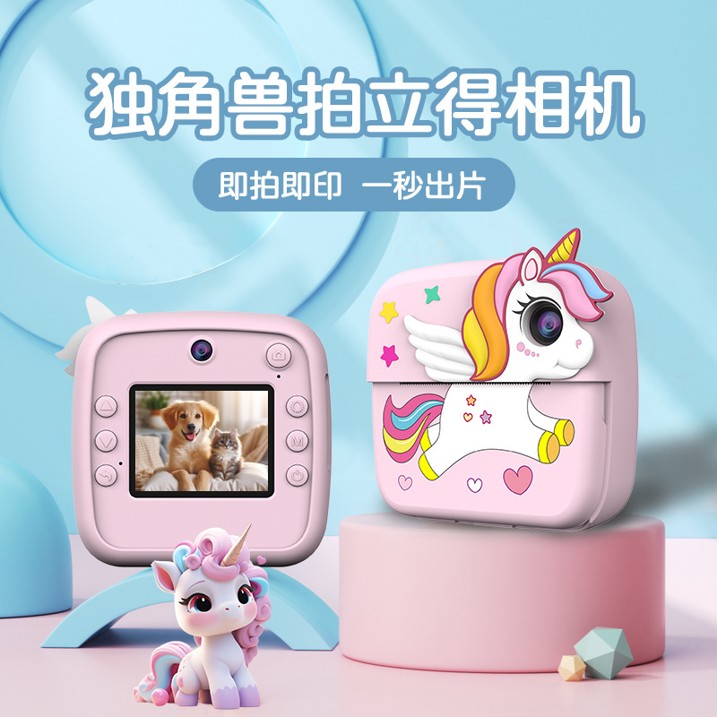 Nuevo A28 fotos de dibujos animados digitales para niños HD doble mini foto impresión de la cámara de regalo para niños