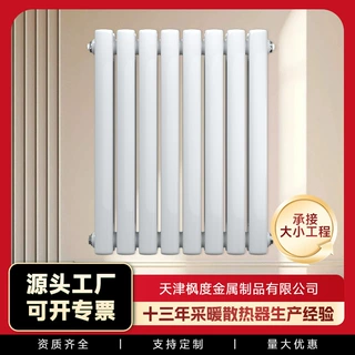 暖气片钢二柱集中供暖壁挂式大水道碳钢柱式散热器煤改气取暖器