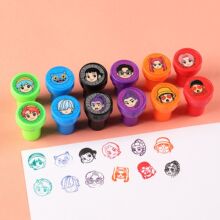 跨境猎团魔女印章儿童卡通印章套装老师作业批改鼓励盖章印章批发