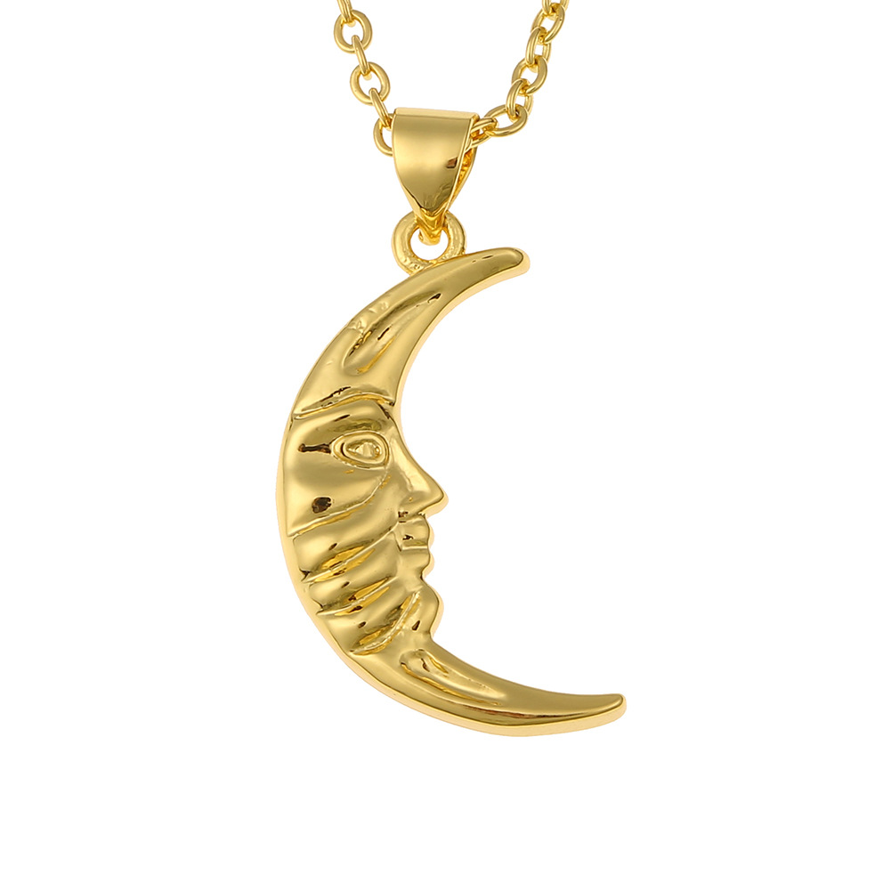 Chaîne De Clavicule Pendentif Soleil Lune Mode display picture 7