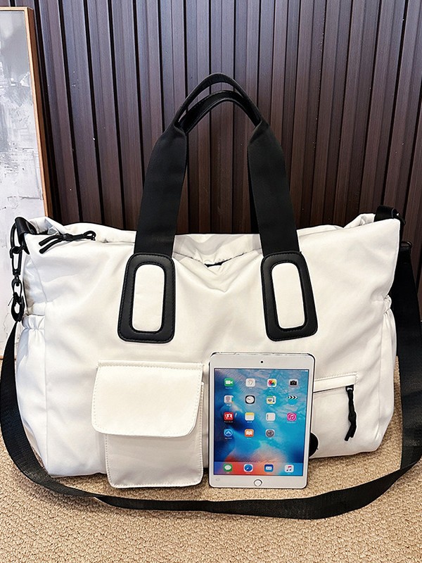 大容量の短距離旅行バッグ、軽量収納フィットネスバッグ、スポーツ軽量ショルダーバッグ、女性用カジュアルで多用途なハンドバッグ