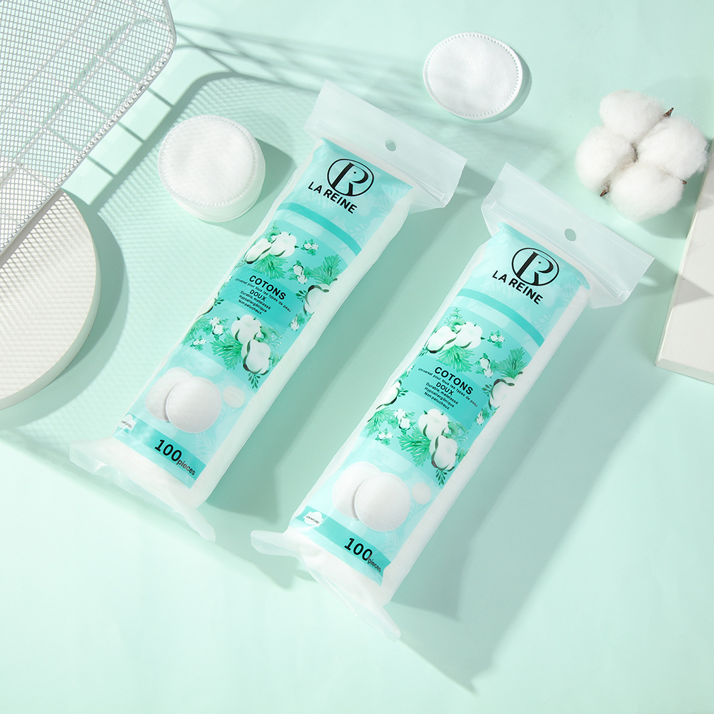 Agujero de alfiler transfronterizo cerrado borde algodón cosmético sin flojo cuidado de la piel higiénico algodón cosmético desmaquillaje algodón cosmético limpio algodón de piel