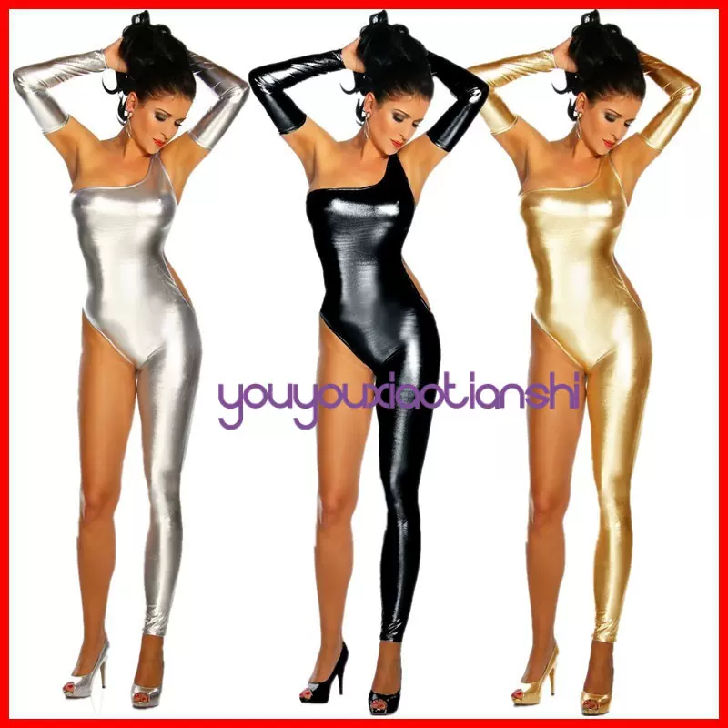 910批发三色夜场歌手舞女DS舞者表演服漆皮烫金夜店制服厂家
