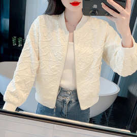 短款外套女2025春秋新款时尚百搭休闲长袖棒球服洋气夹克棒球服女