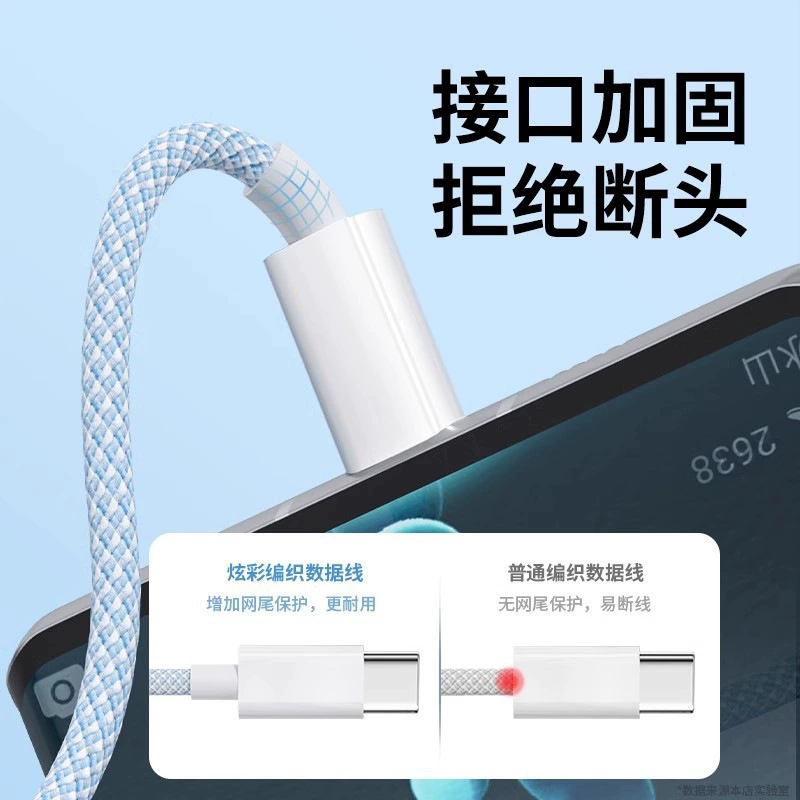 [300三合一vi一拖适用W华为三头三线器多功能充电快充超级于数据线]
