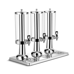 Stainless Steel Juice Tripod Single-Head Double-Head Cold Drink Machine Restaurant Cold Juice Machine Commercial Beverage Juice Tripod Barrel