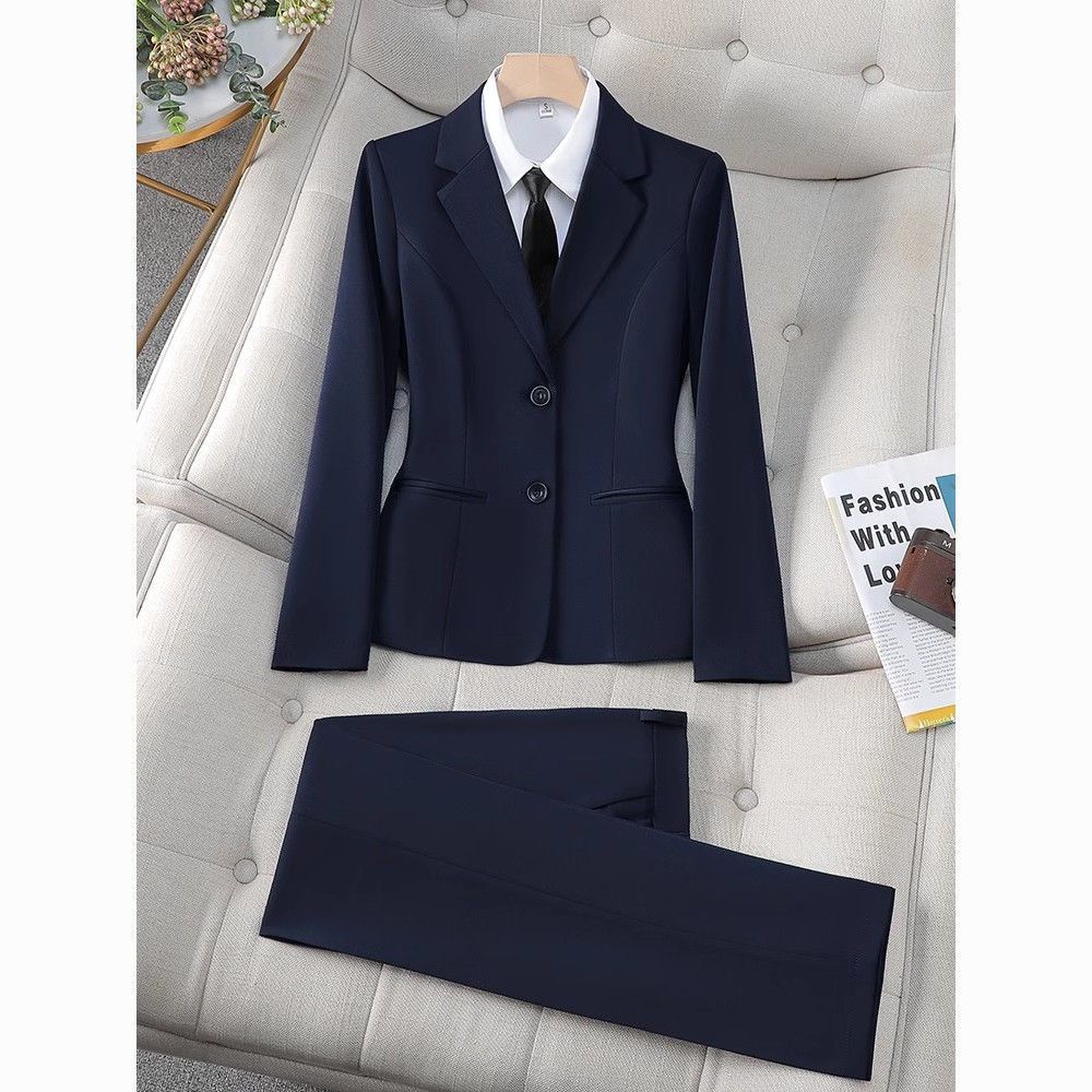 职业西装套装女春秋新款正装珠宝店美容院工作服酒店前台工装西服