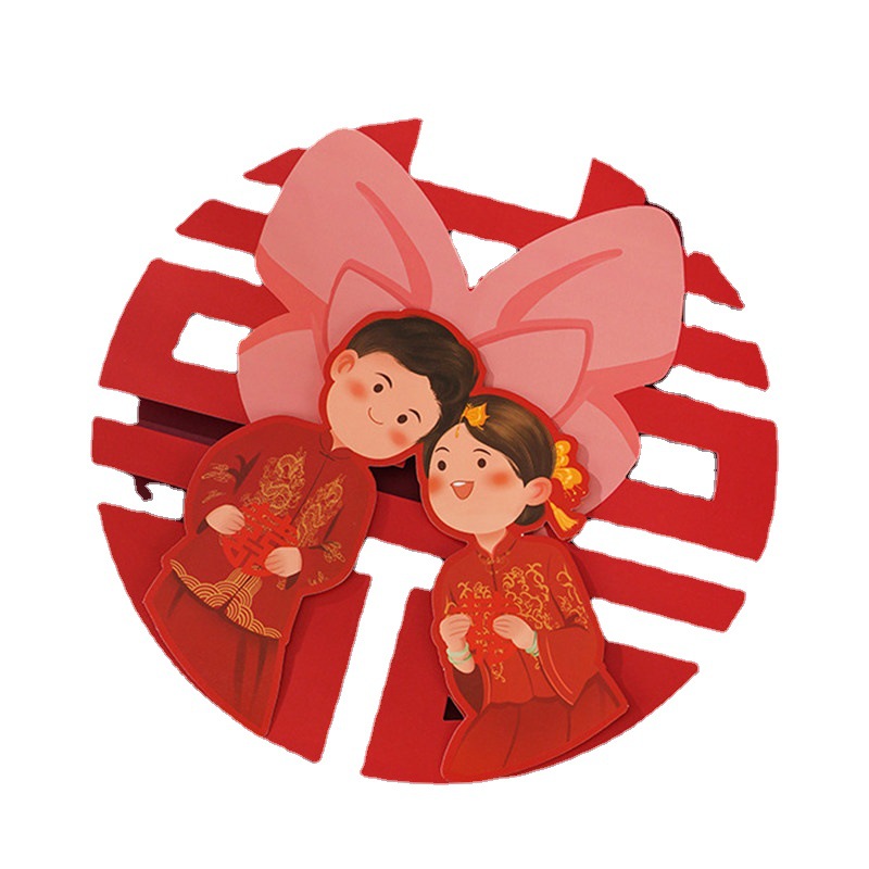 Venta al por mayor suministros de boda pegatinas de boda encaje festivo tridimensional decoración de la ventana decoración de la habitación de la boda puerta pegatinas de boda