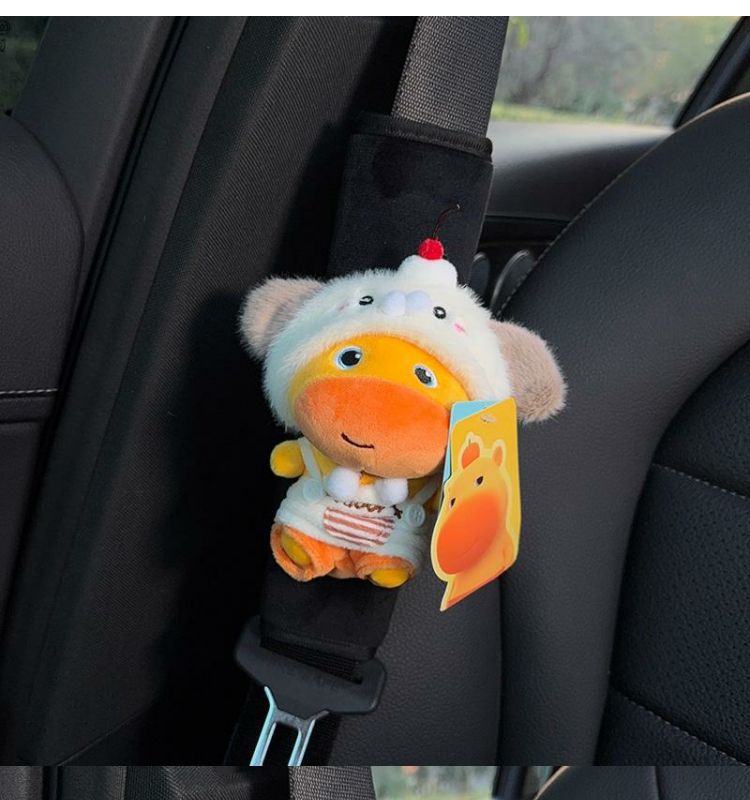 2026 Little Dog Capybara Lulu Car Seatbelt Shoulder Pad Cover Seatbelt Decoration Cute Plush Toy