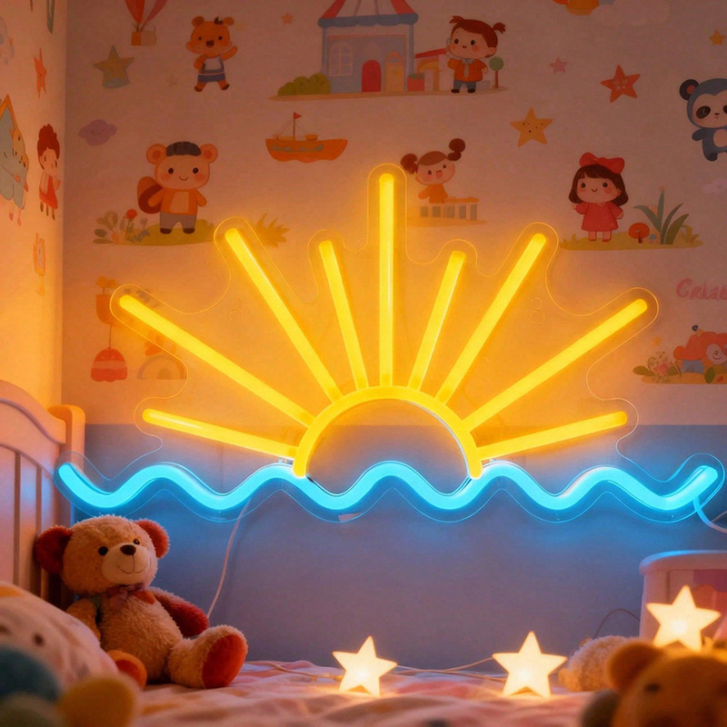Transfronterizos venta caliente lámpara LED luminosa de neón acrílico lámpara USB patrón de cartel interior lámpara de decoración de fiesta