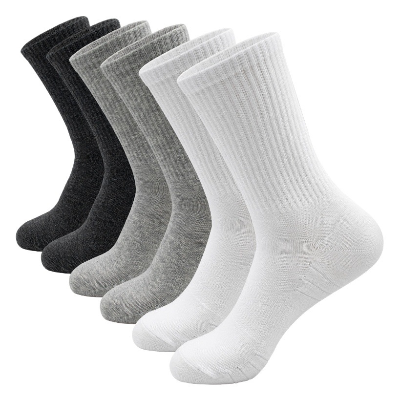 Calcetines de primavera y verano para hombres nuevos calcetines de negocios para hombres calcetines de algodón ajustados de alto peso calcetines de tubo negro puro que absorben el sudor y transpirables