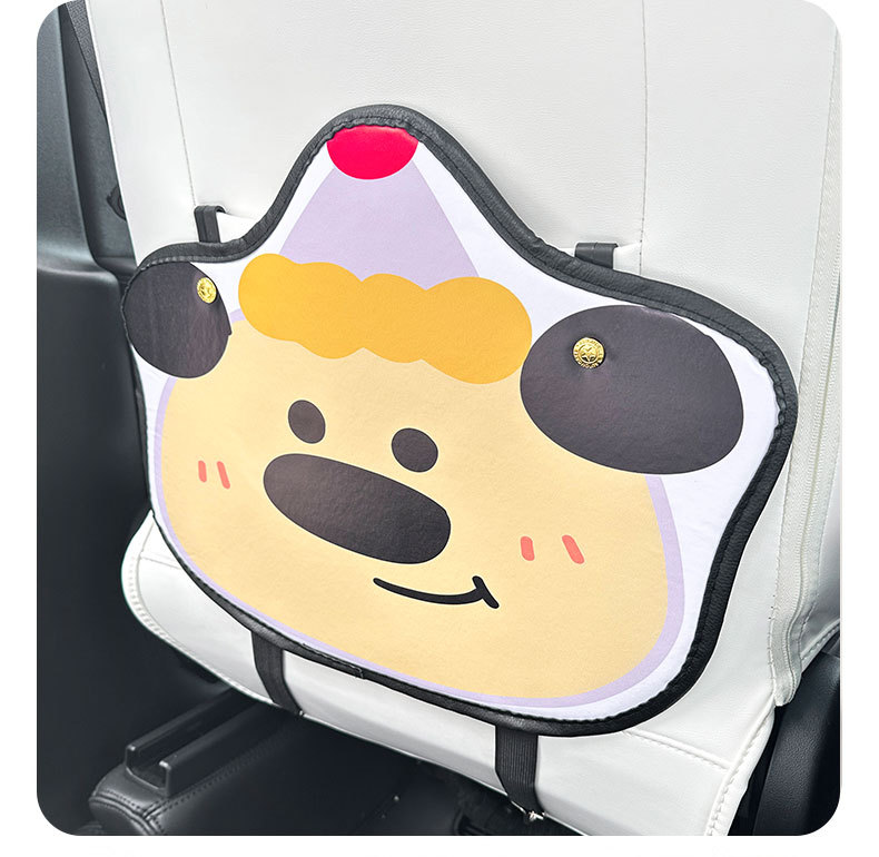 Birthday puppy cartoon cute car chair back anti-kick pad simple and comfortable dirt-resistant storage bag anti-kick pad anti-dirty pad