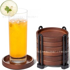 跨境木质杯垫家用客厅卧室餐厅多功能隔热垫木质桌面茶杯底座杯垫