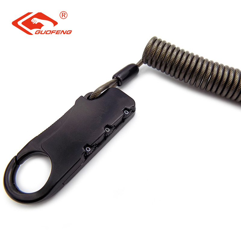 Fábrica directa de aleación de zinc resorte cifrado bloqueo de motocicleta anti-shear casco cifrado multipropósito candado