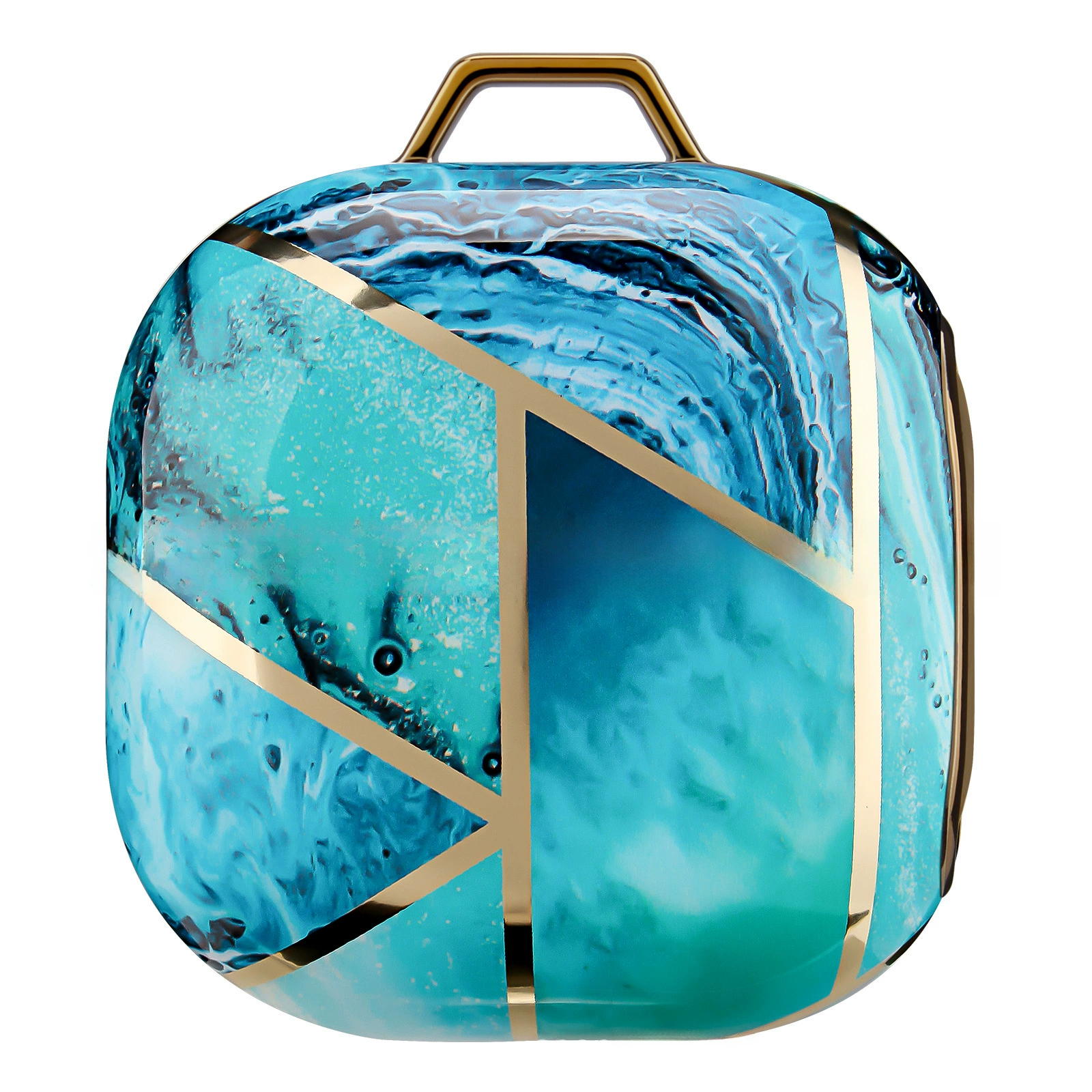 Blue Gold Marble IMD Headphones Set is suitable for BUDS2 Live Pro General Bluetooth headset shell electroplating hard shell