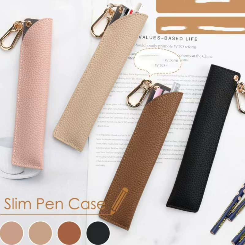Кожаный пенал с точечным рисунком, японский стиль, перьевая ручка, шариковая ручка, пенал, брелок, портативный пенал