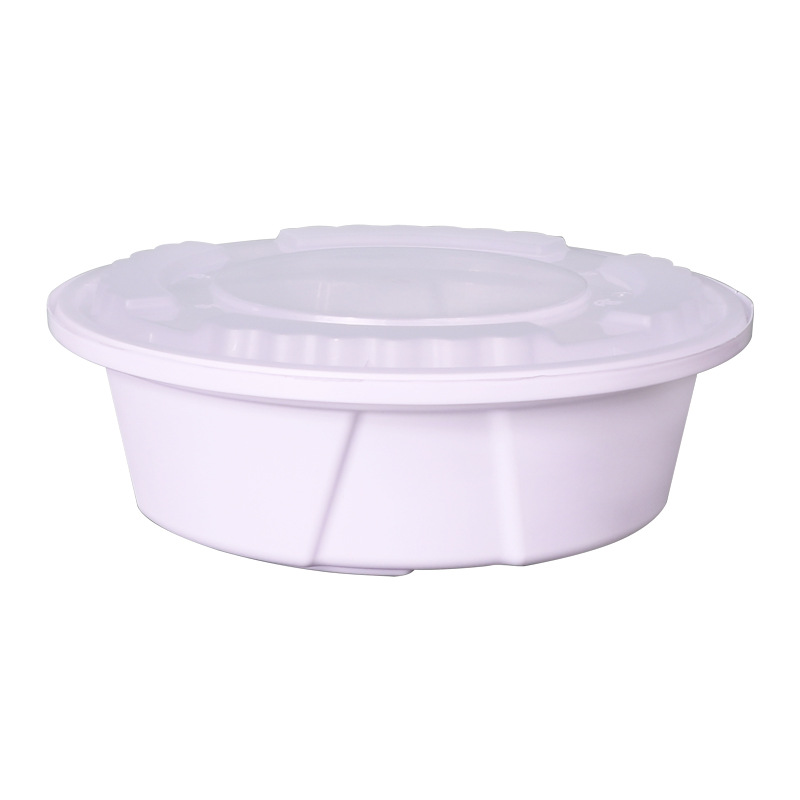 Fiambrera desechable redonda de gran tamaño, cangrejo de río, chucrut, olla caliente, caja de embalaje, olla redonda transparente de gran capacidad con tapa