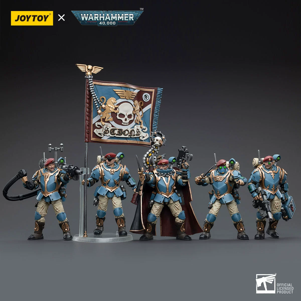 JOYTYO AnYuan Warhammer 40K Astra Militarum Stormtrooper Command Team, подвижная фигурка солдата 1:18