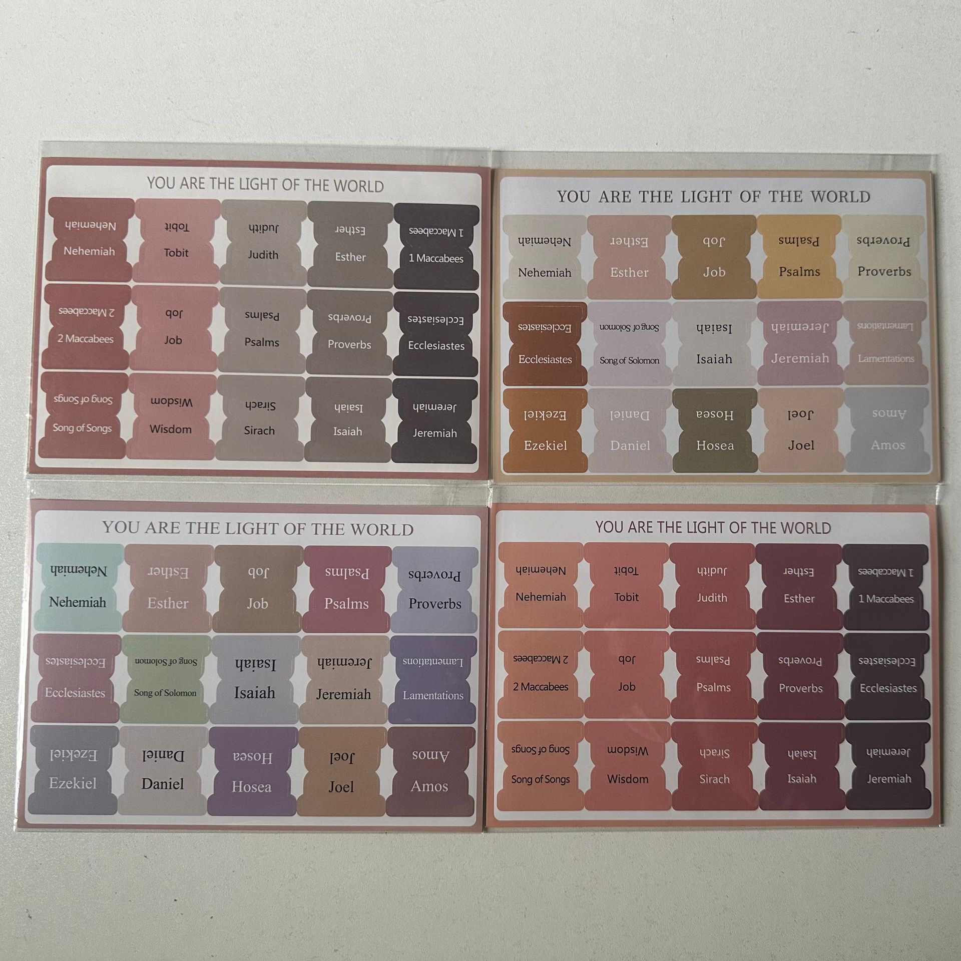 跨境厂家批发现货热销圣经索引标签贴纸彩色字母分类个性记号书签