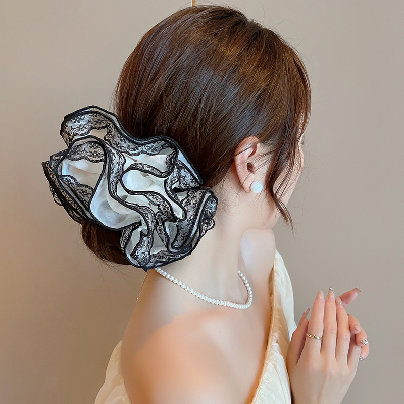 Hair Tie Hair Accessories Type Women's Simple Style Classic Style Solid Color Lace Hair Tie