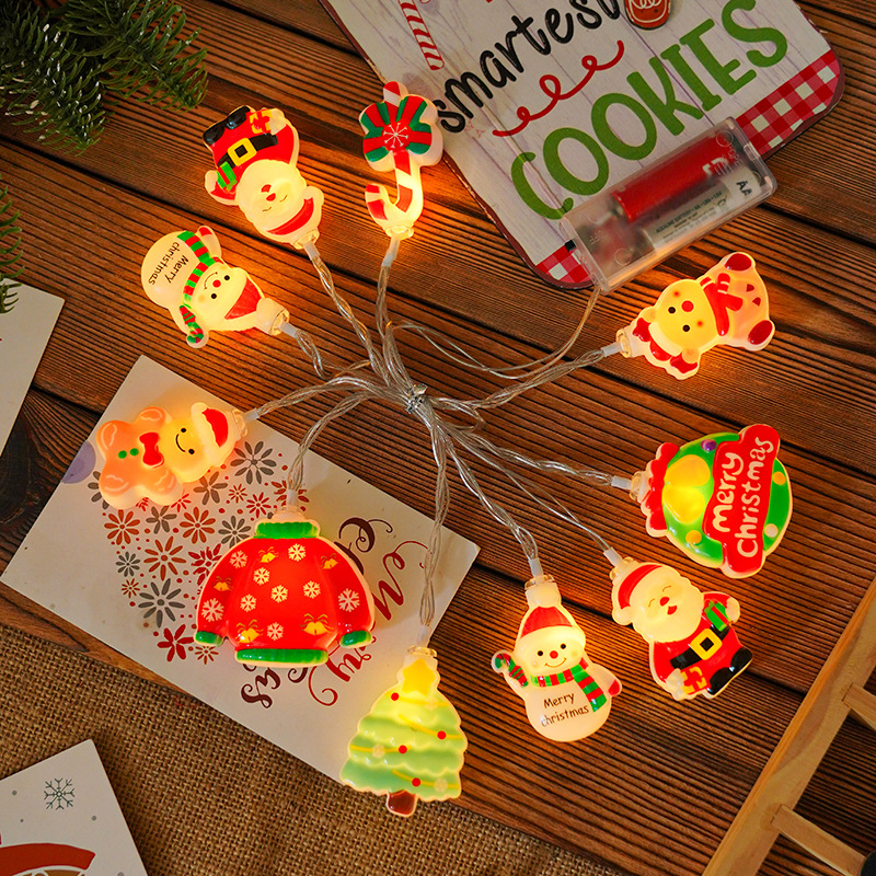 Papá Noel iluminación LED lámpara de color lámpara de Navidad hierro forjado lámpara de decoración de Navidad árbol de Navidad lámpara de cadena image 10