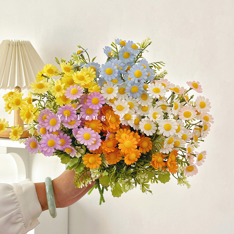 小雛菊仿假花仿真花擺件客廳裝飾花插花春把洋甘菊絹花diy花材
