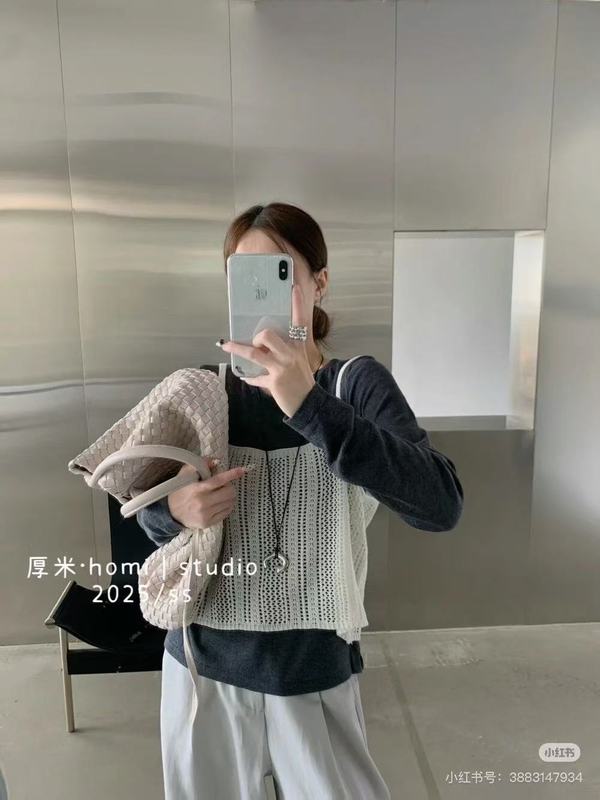 日韩系复古软糯混羊绒针织衫女秋百搭叠穿吊带背心打底两件套上衣|undefined