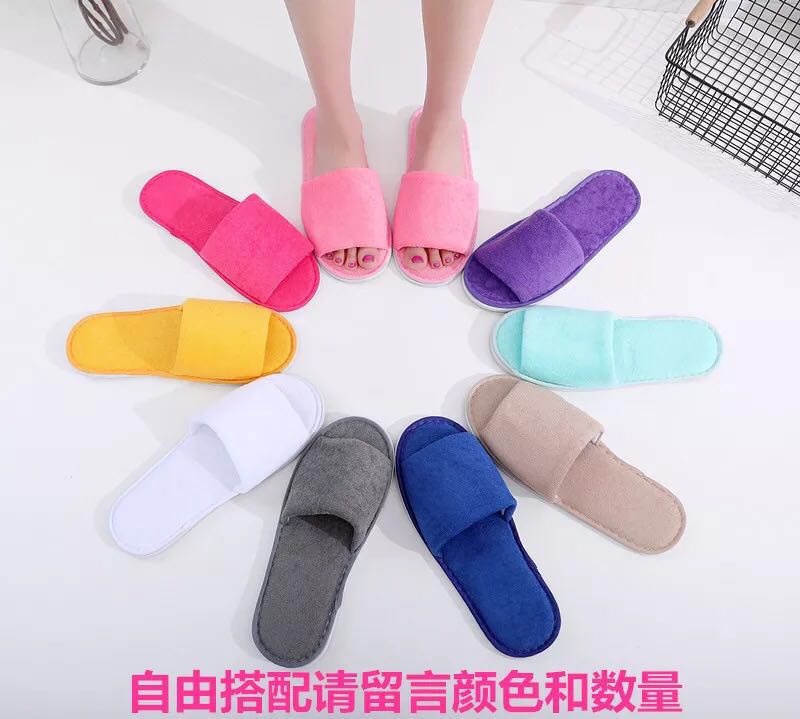 10 pares de pantuflas desechables, pantuflas de hospitalidad, casa de familia, hotel, viaje, hombres y mujeres portátiles, suela gruesa, primavera y verano