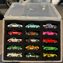minigt多美卡1：64比例合金小汽车模透明展示盒便携 风火轮收纳盒