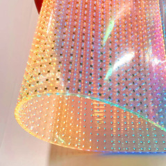 LEDクリスタルフィルムスクリーン 会議展示ホールLEDガラスフィルム 透明スクリーンフレキシブルスクリーン 元和豊屋外