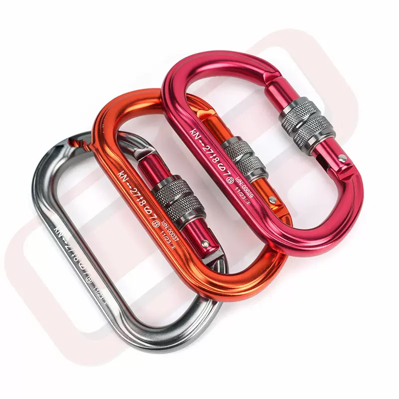 O型登山扣 航空铝主锁7075铝合金户外登山攀岩高空作业安全连接环