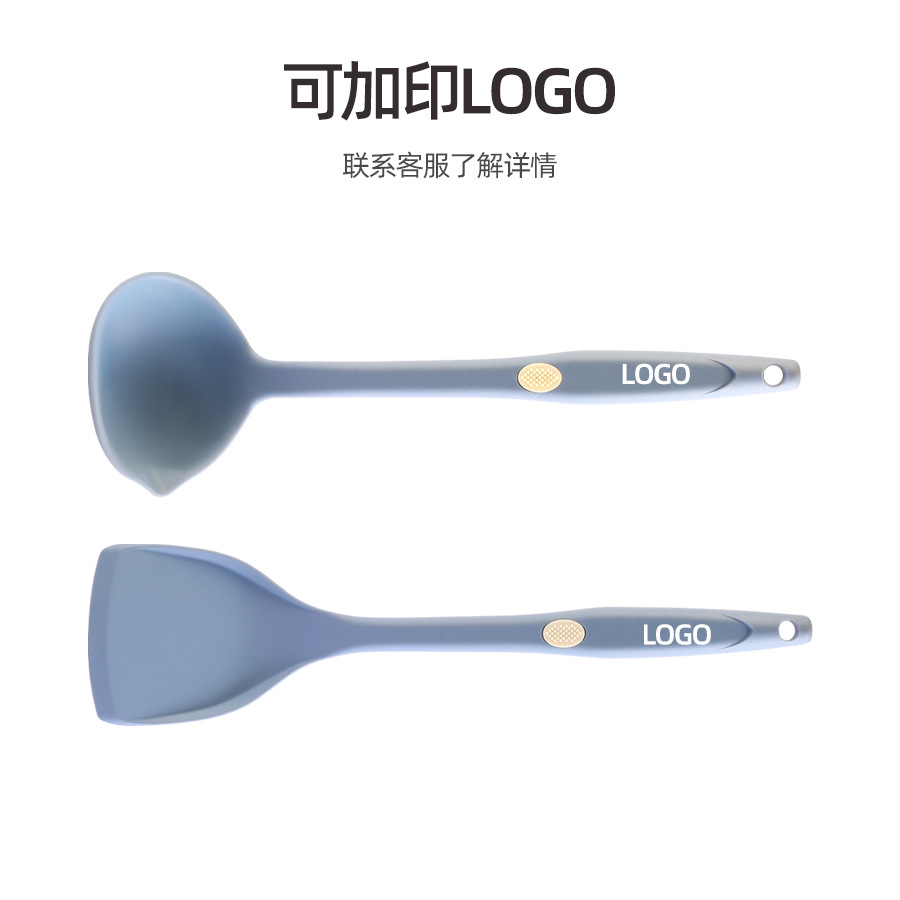 新款不粘鍋硅膠廚具炒菜專用鍋鏟全包一體廚房配件烹飪煎炒鍋用鏟